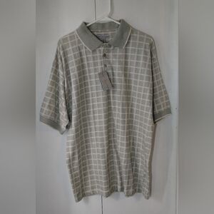 Bert Pulitzer Polo Shirt Men's (XL) Green/Cream